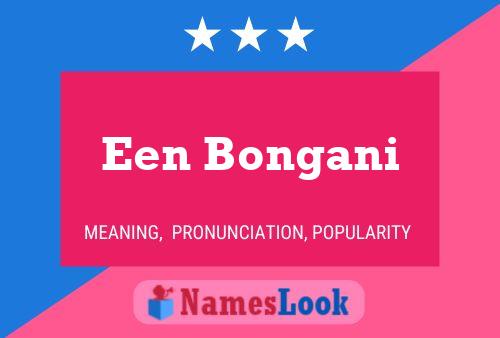 Een Bongani 名字海报