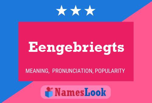 Eengebriegts 名字海报