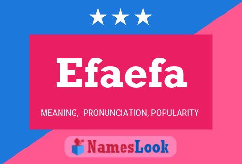 Efaefa 名字海报