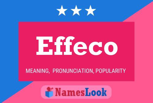 Effeco 名字海报