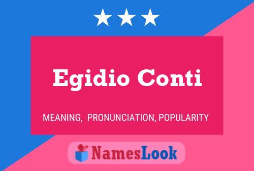 Egidio Conti 名字海报