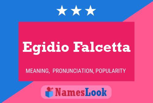 Egidio Falcetta 名字海报