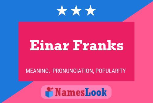 Einar Franks 名字海报