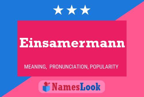 Einsamermann 名字海报