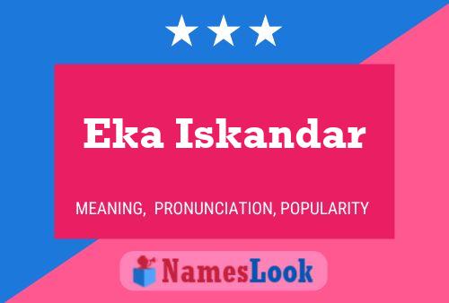 Eka Iskandar 名字海报