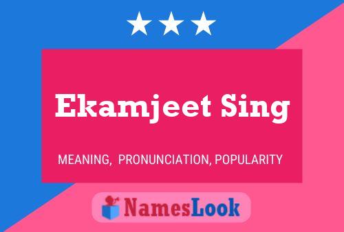 Ekamjeet Sing 名字海报