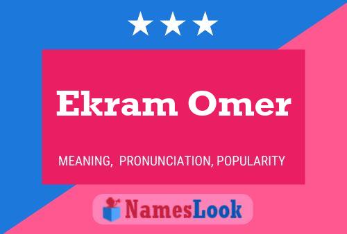 Ekram Omer 名字海报