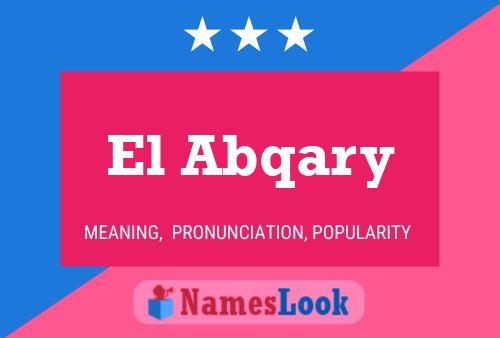 El Abqary 名字海报