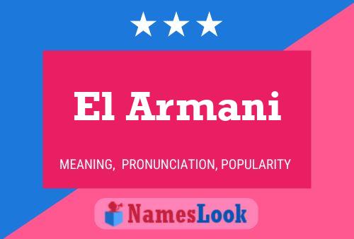 El Armani 名字海报