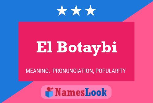 El Botaybi 名字海报