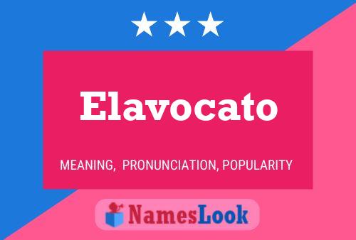 Elavocato 名字海报