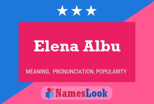 Elena Albu 名字海报