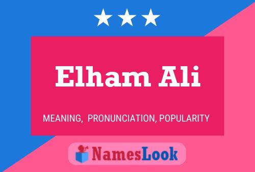 Elham Ali 名字海报