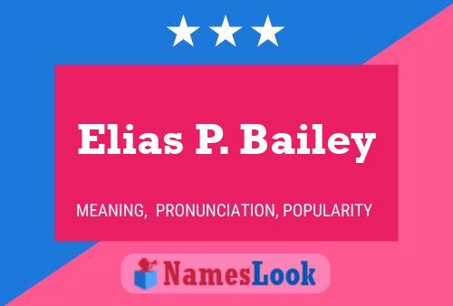 Elias P. Bailey 名字海报