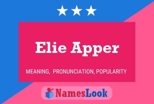 Elie Apper 名字海报