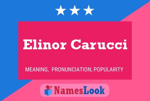 Elinor Carucci 名字海报