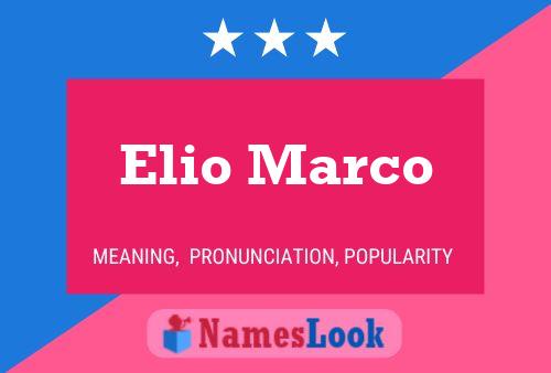 Elio Marco 名字海报