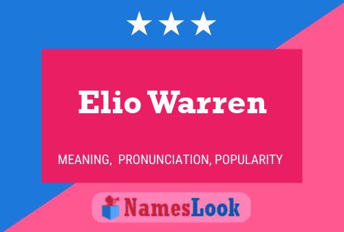 Elio Warren 名字海报