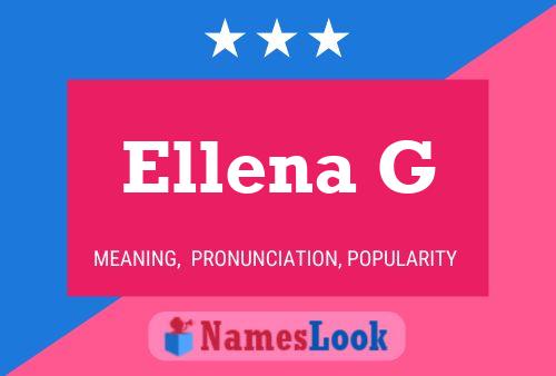 Ellena G 名字海报