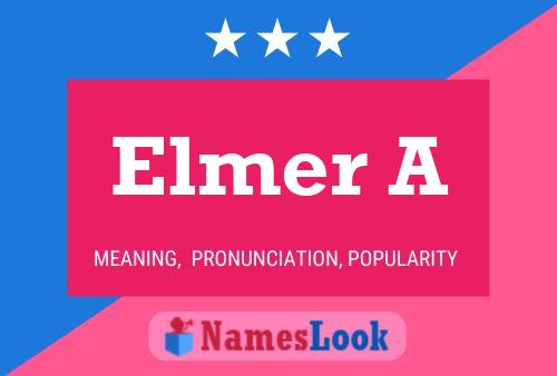 Elmer A 名字海报