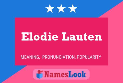 Elodie Lauten 名字海报