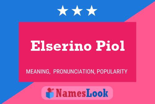 Elserino Piol 名字海报