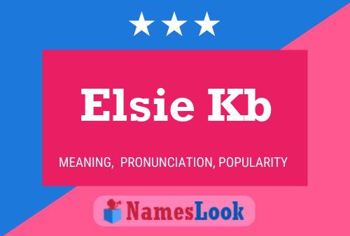 Elsie Kb 名字海报