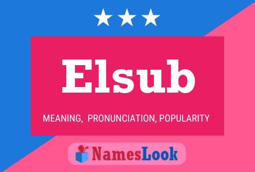 Elsub 名字海报