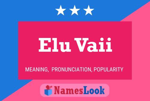 Elu Vaii 名字海报