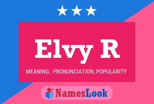 Elvy R 名字海报