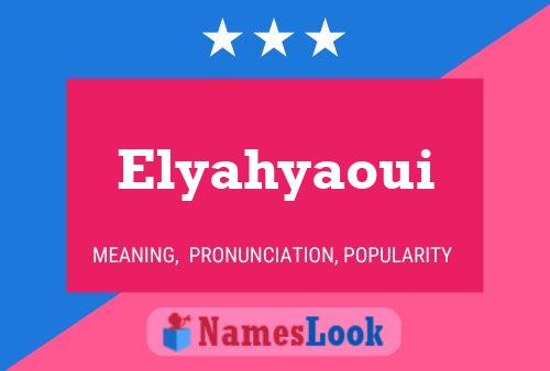 Elyahyaoui 名字海报