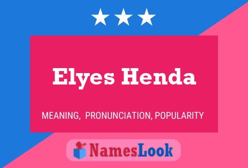 Elyes Henda 名字海报