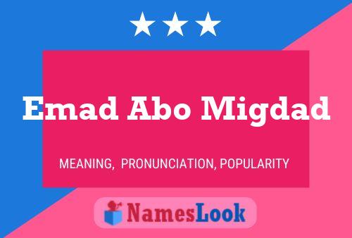 Emad Abo Migdad 名字海报