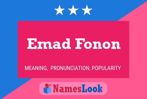 Emad Fonon 名字海报