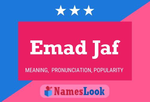 Emad Jaf 名字海报