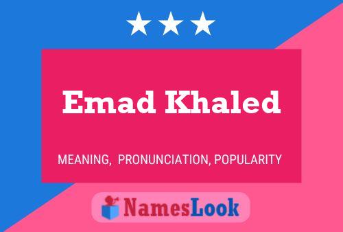 Emad Khaled 名字海报