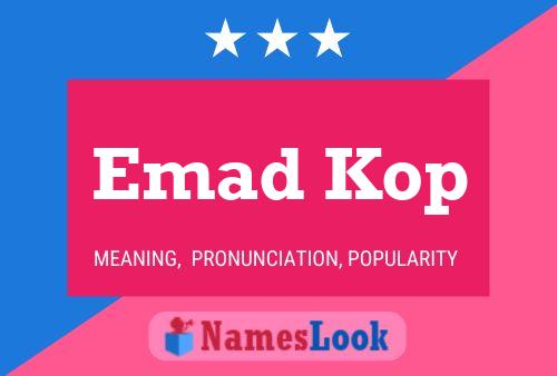 Emad Kop 名字海报