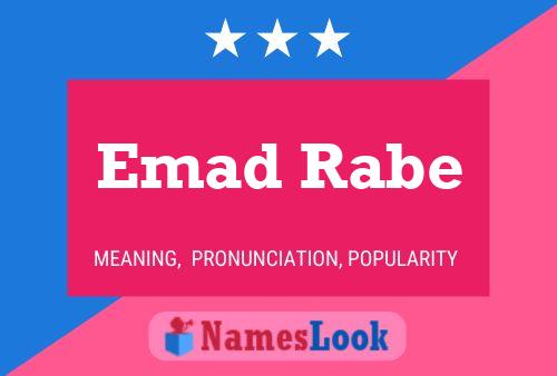 Emad Rabe 名字海报