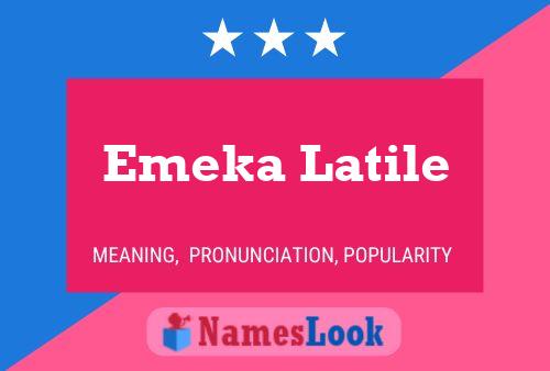 Emeka Latile 名字海报