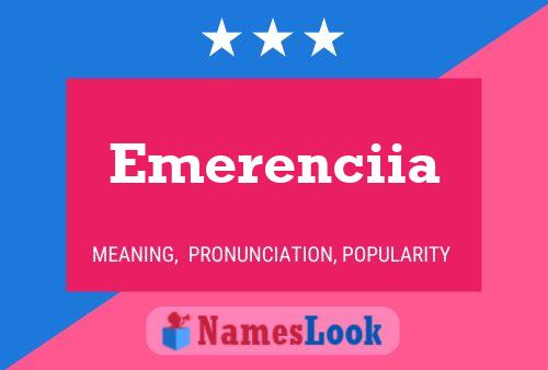 Emerenciia 名字海报