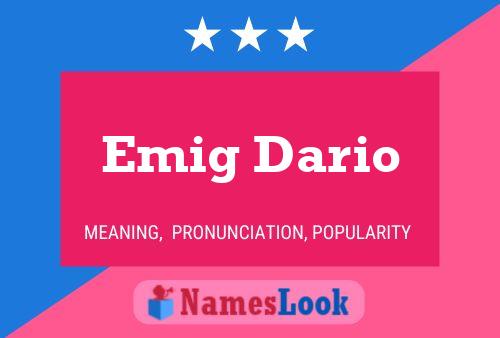 Emig Dario 名字海报