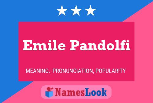 Emile Pandolfi 名字海报