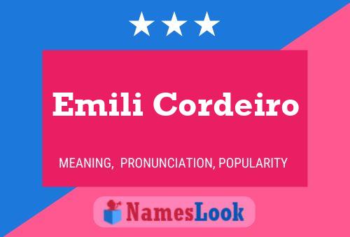 Emili Cordeiro 名字海报