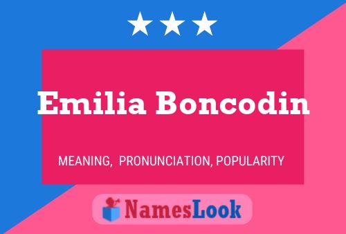 Emilia Boncodin 名字海报