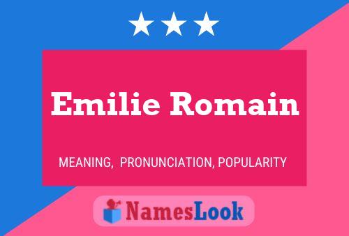 Emilie Romain 名字海报