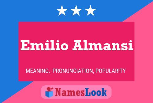 Emilio Almansi 名字海报