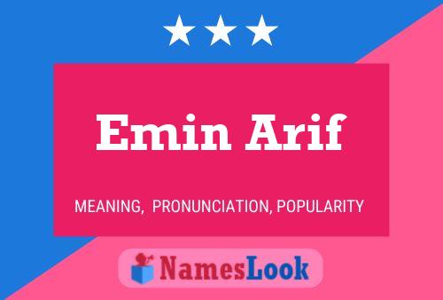 Emin Arif 名字海报