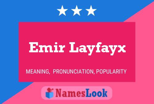 Emir Layfayx 名字海报