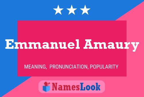 Emmanuel Amaury 名字海报