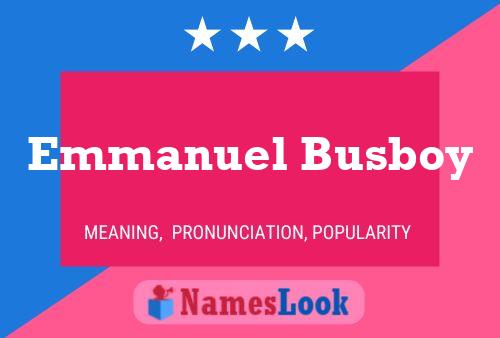 Emmanuel Busboy 名字海报